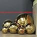 Semeid Shiny Decorative Balls Set, Stainless Steel Gazing Ball Decorative Orbs Ball Sculpture Decor for Centerpiece Cabinet Bar Shelves (Gold-6PCS)