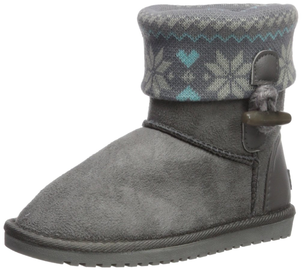 Northside Baby Girls ANA Slipper, Gray/Blue, 7 Infant