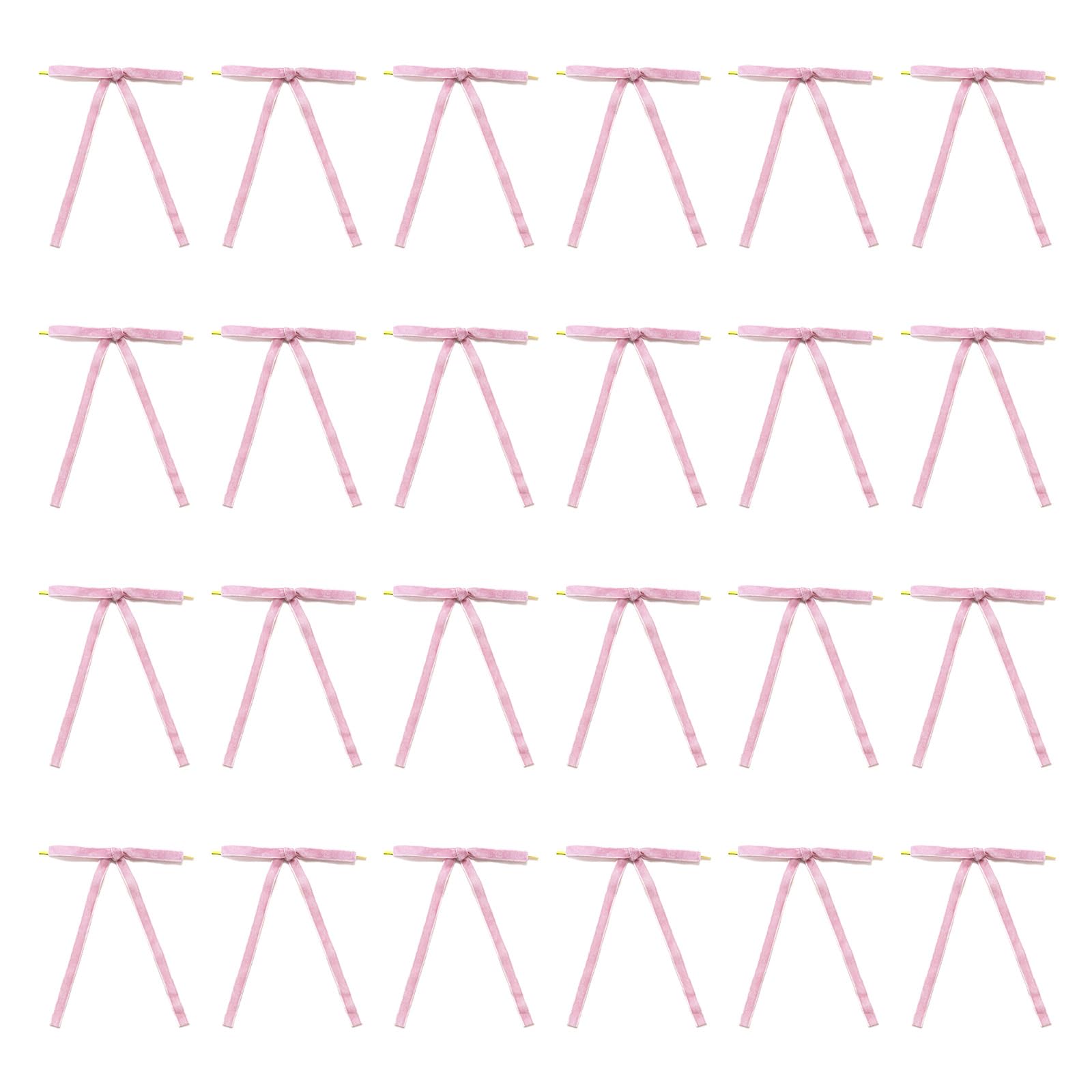 NVOQILIN 24pcs Flannel Ribbon Bowknots Hanging Ornament Perfect for Christmas Tree Decoration and Wedding or Party Arrangements Christmas Tree Decorations