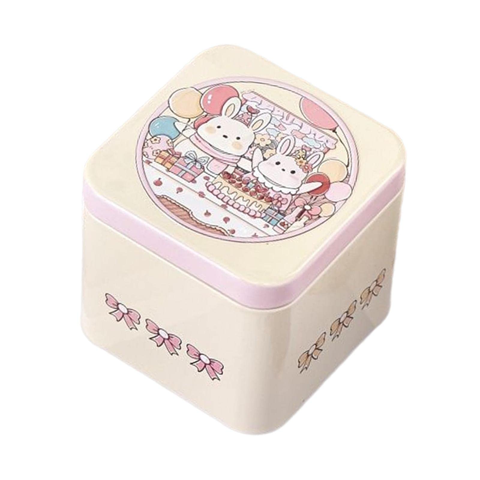 MERISHOPP Square Candy Tins with Lid Food Storage Box for Dry Tea Storage DIY Projects Style C-image-31