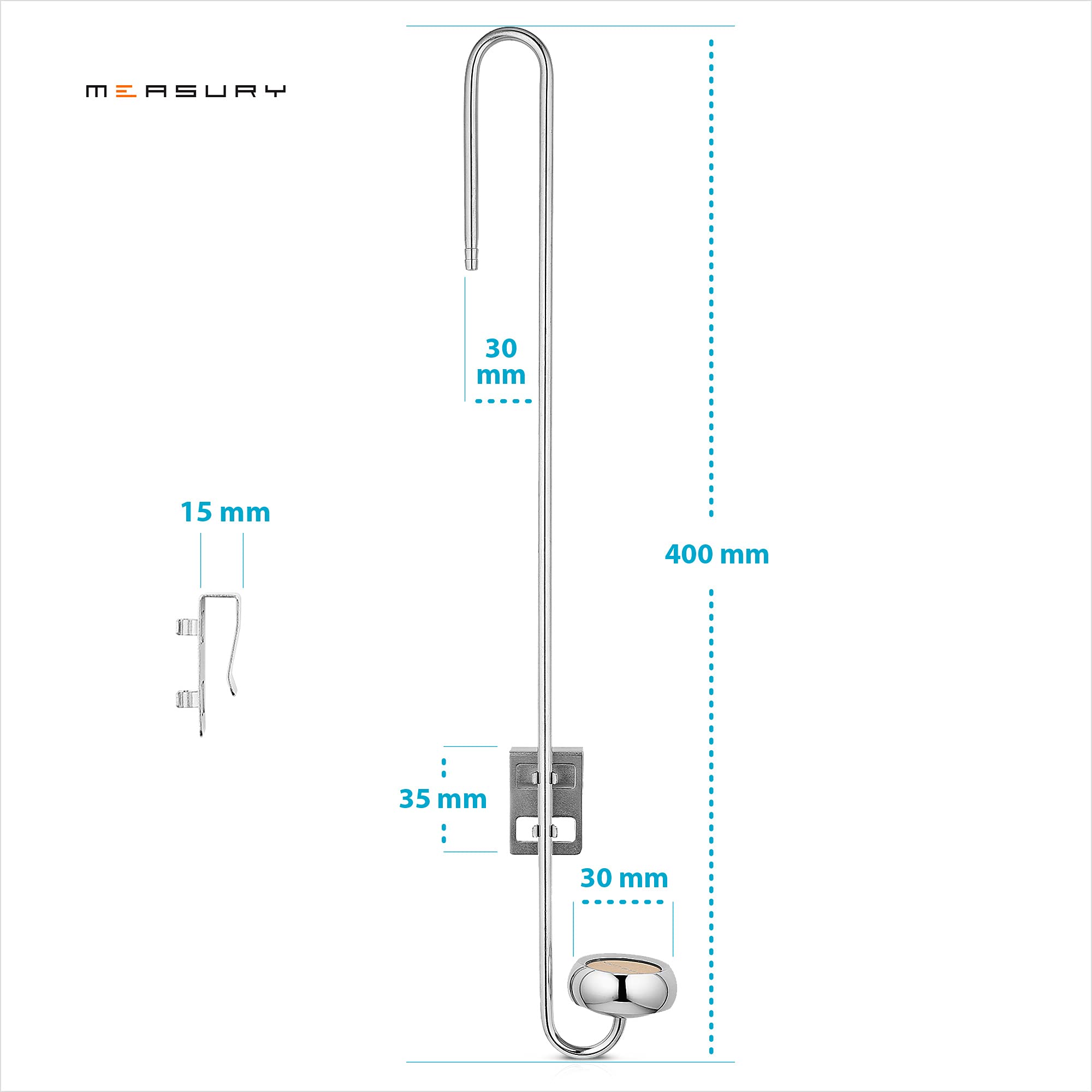 Measury Difusor de CO2 para acuario de acero inoxidable, 400 mm