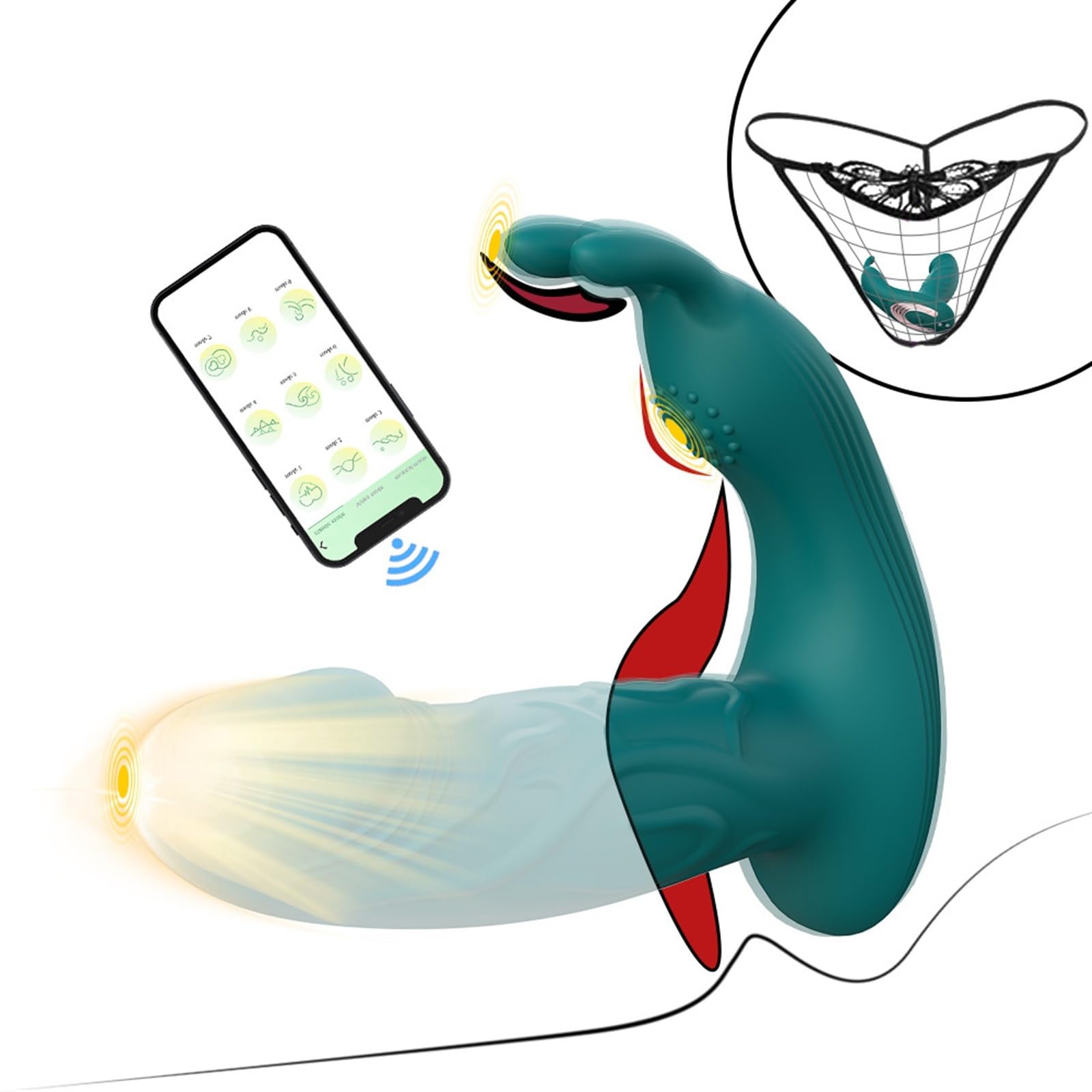 DAGIN Giocattoli sessuali per Adulti Giocattolo Sessuale per Donne - Vibratore telecomandato 3in1 indossabile, vibratori Punto G Macchina per Il Sesso per Coppie