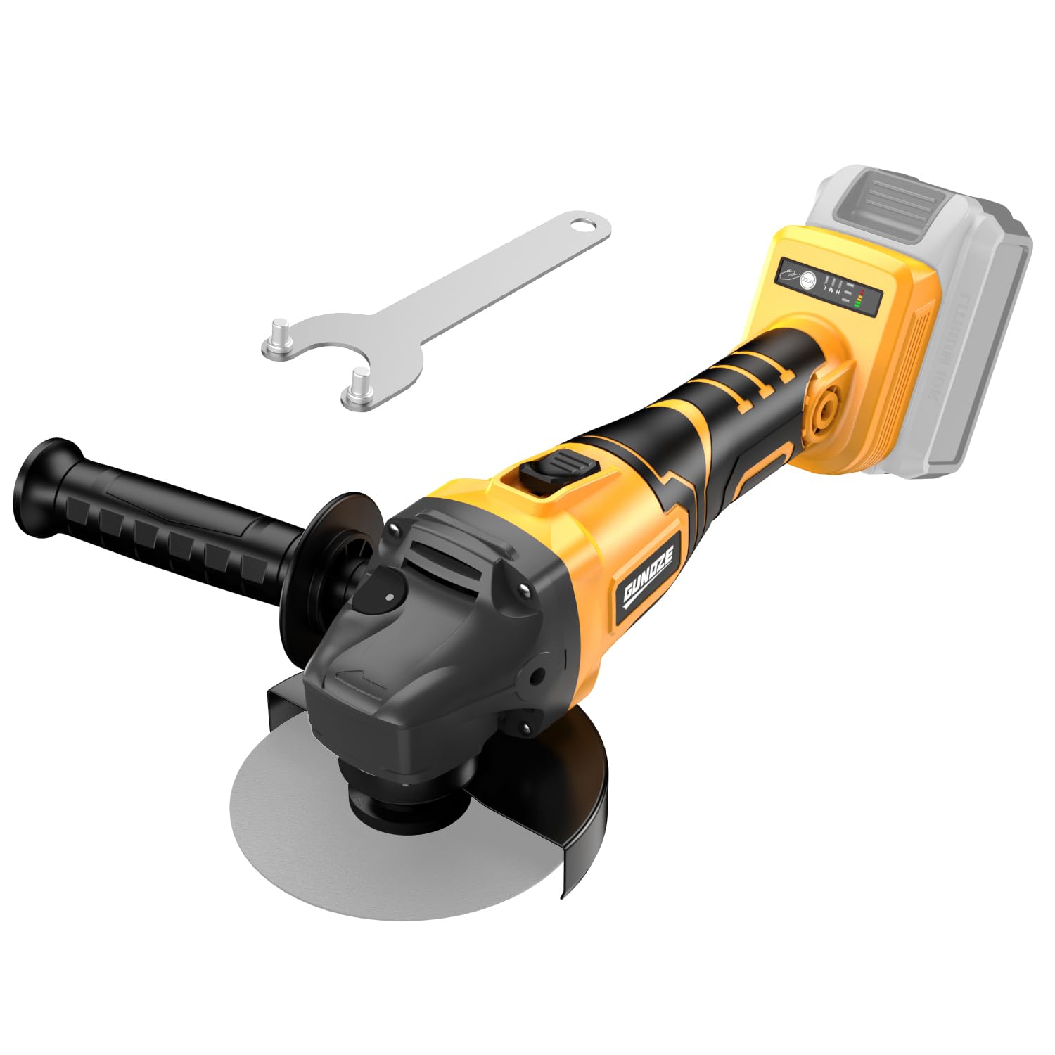 Cordless Angle Grinder for Dewalt 20v Battery, 3 Speed Adjustable Brushless Grinder with Up to 8500 RPM, 5/8''-11 Spindle Portable Cordless Grinder for 4-1/2'' Wheels for Cutting, Grinding(NO Battery)