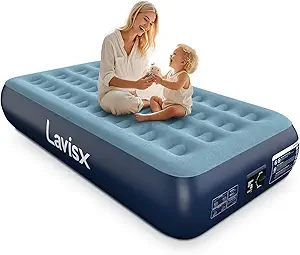 Twin Air Mattress with Built in Pump 13" Blow Up Mattress Raised Air Bed, 3 Mins Quick Self Inflatable with Storage Bag for Guest and Home