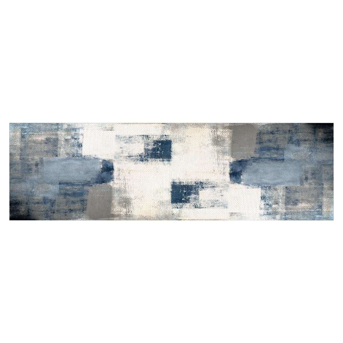 LOZULO Blue Table Runner 183cm Long Vintage Rustic Table Runners Decoration for Round Table Coffee Table Runner Wedding Party Valentine Table Cover 33x183cm - Image 4