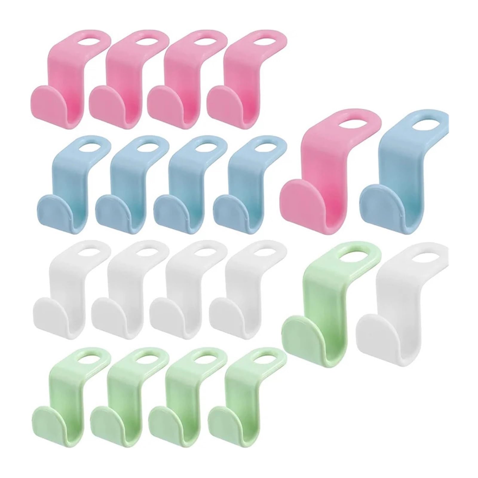 Clothes Hanger Connector Hooks 120pcs Clothes Hanger Connector Hook Cascading Hangers Saving Organizer Hooks Stacking and Storing Plastic for Wardrobe Closet Organizer(White)