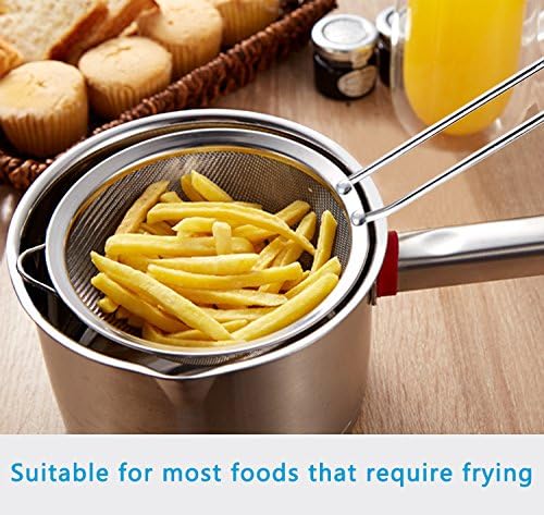 Wellehomi Fine Wire Mesh Kitchen Sieve Set 7,12,18cm with Rim - Upgraded Verison Stainless Steel Food Strainer & Sieve, Ideal for Straining Quinoa Juice Tea Jams Flour Sugar