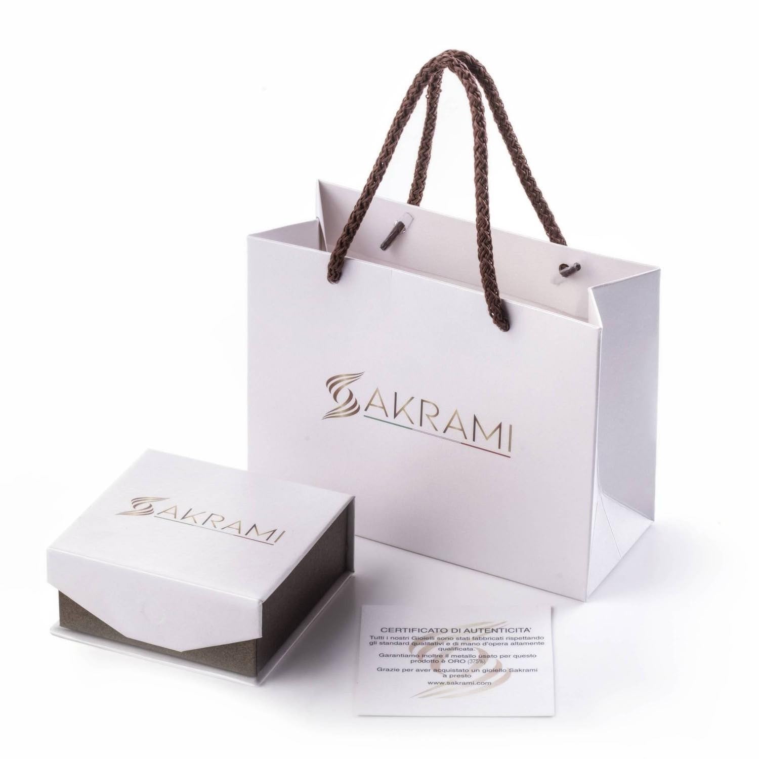 Sakrami Bracciale Cuore Passante in Oro 9 Kt – Idea regalo per San Valentino, Anniversari, Battesimi e Comunioni – Scatola personalizzabile con Incisione