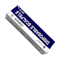 Vista 7 de Bisturíes desechables estériles (paquete de 10) - Cuchillas de acero de alto carbono tamaño #10 con mango de plástico para dermaplaning