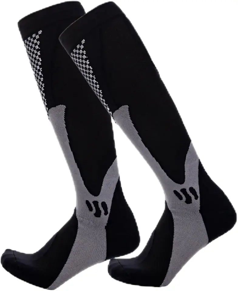 Meia de Alta Compressão Profissional Estimula Circulação Corrida Ciclismo Varizes Alívio