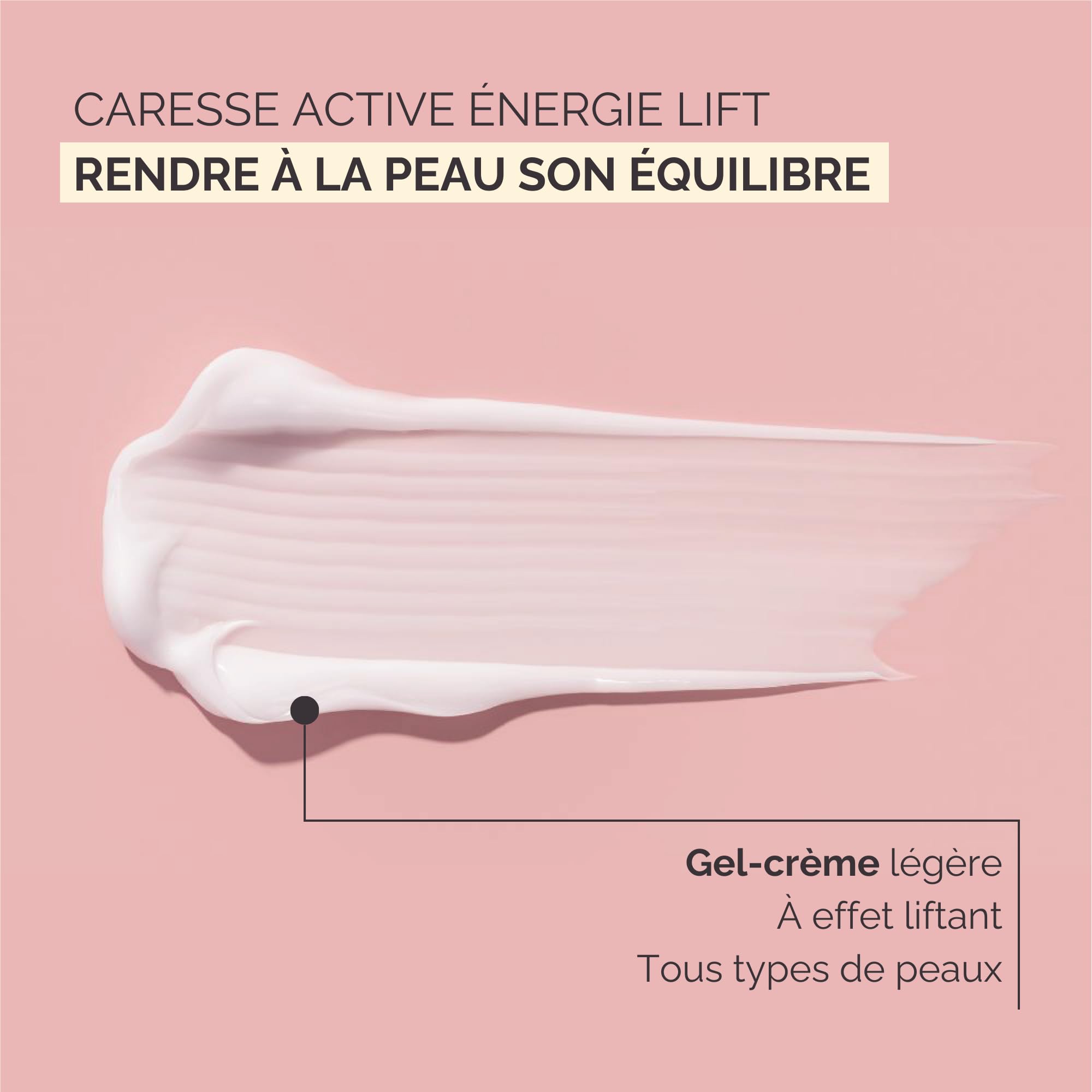 Qiriness - Crème Anti-Âge Caresse Active Énergie Lift - Technologie Gènes Horloge Acide Hyaluronique - Pour le Visage et le Cou - Peaux Matures - Blanc - 50 ml