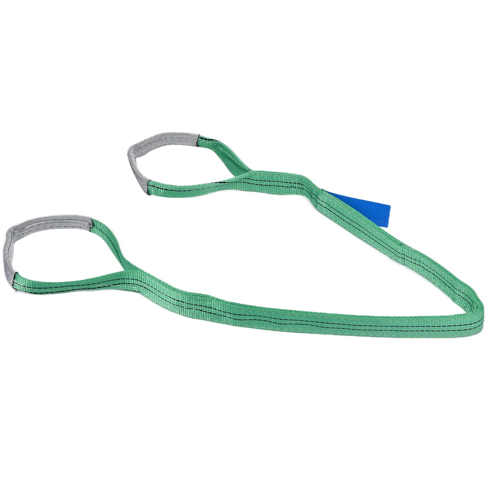 Imbracatura di sollevamento piatta 2T, cinghie di sollevamento per gru in poliestere ad alta resistenza, accessori di sartiame durevoli con superficie liscia, grande capacità di (Hmm)