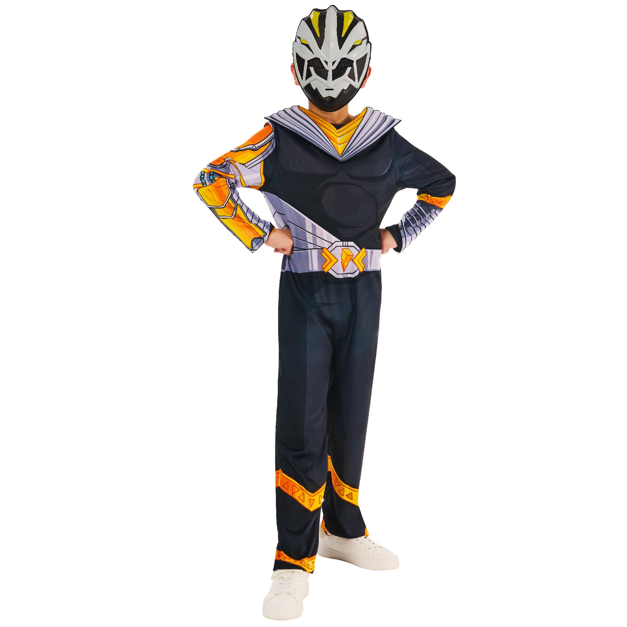 Rubies Official Power Rangers Cosmic Fury Black Ranger Costume, Childrens Fancy Dress, Size Age 5-6 Halloween