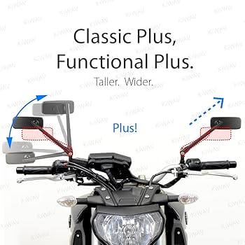 ✤【送料込み】クラシック　エレガント　大型ミラー✤ Amazon | KiWAV MAGAZI マガジ クラシックプラス バイクミラー