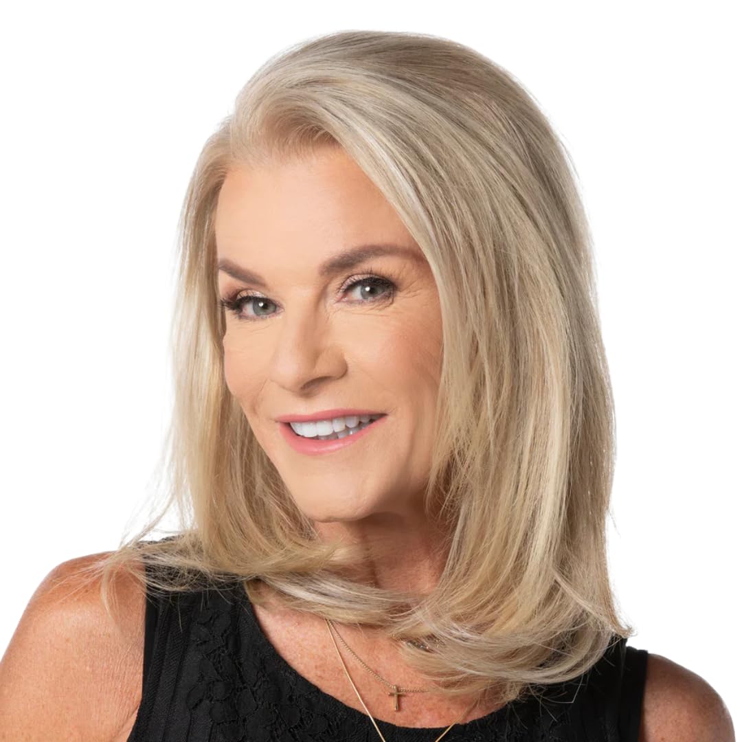 Toni Brattin Pump It Up Fall Straight - Crown Bump & 16" Straight Hair Fall Extension Adds Length & Fullness- Heat-Friendly Fiber Looks & Feels like Natural Hai
