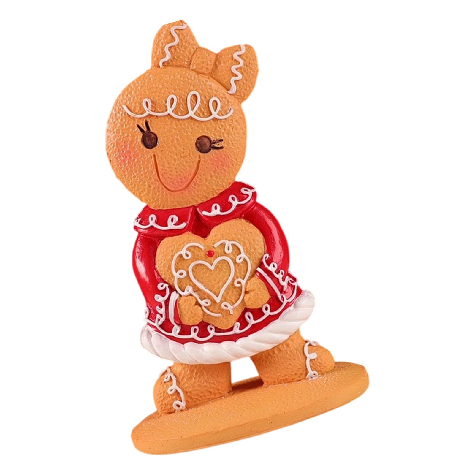 Tsophreniq Gingerman Resin Ornament Christmas Desk Decoration for Living Room Bedroom Party Centerpieces Resin Decoration