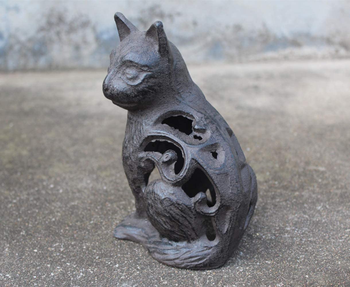 Żeliwo Kitten Rzemiosło Kute Hollow Catmodeling Ozdoby do ogrodu domowego Ozdoby