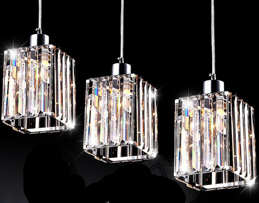 Amazon.co.jp : SAITODOU LED キューブ ペンダントライト クリスタル