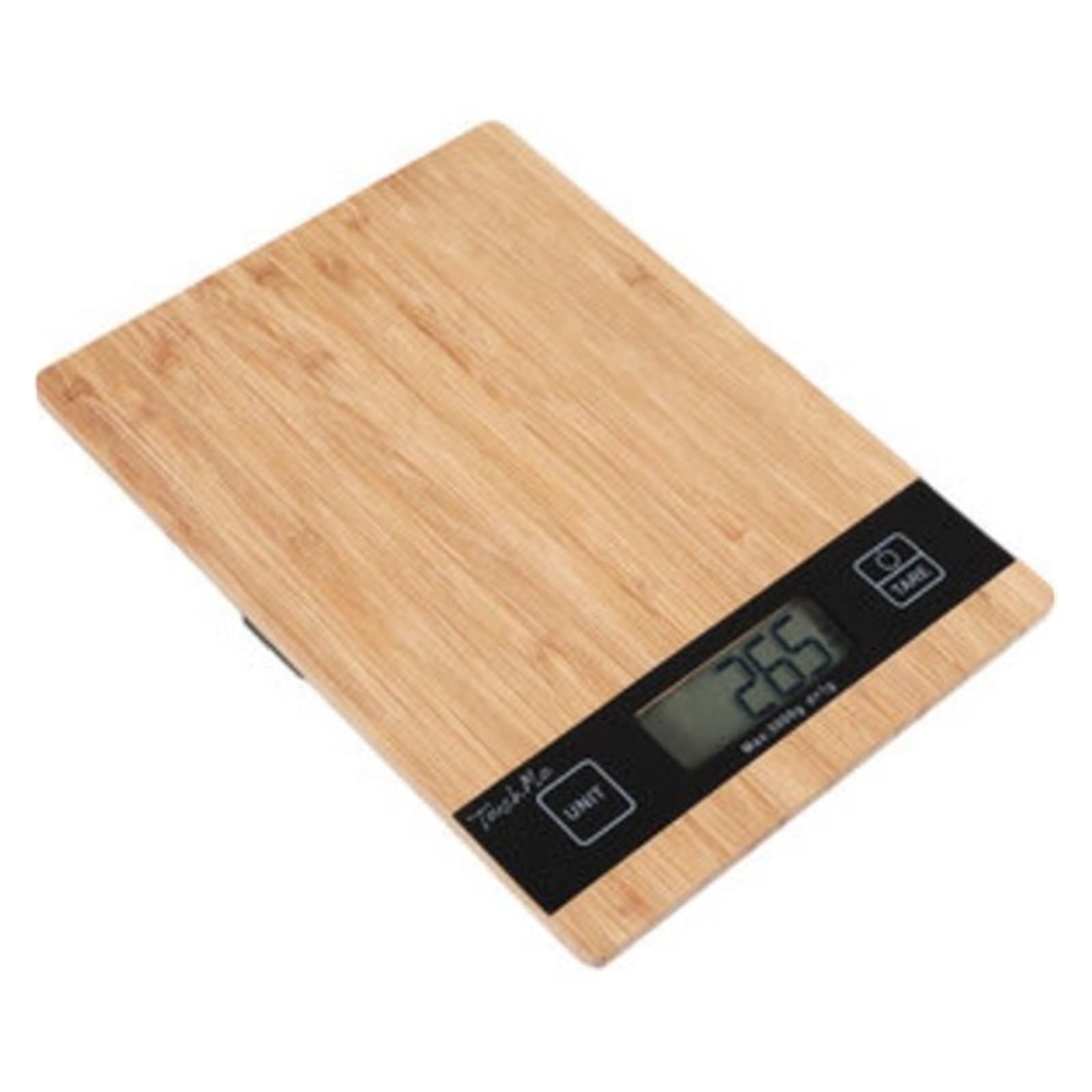 Báscula De Cocina Digital De Bambú Báscula De Cocina De Precisión Con Pantalla LCD Digital 5 Kg