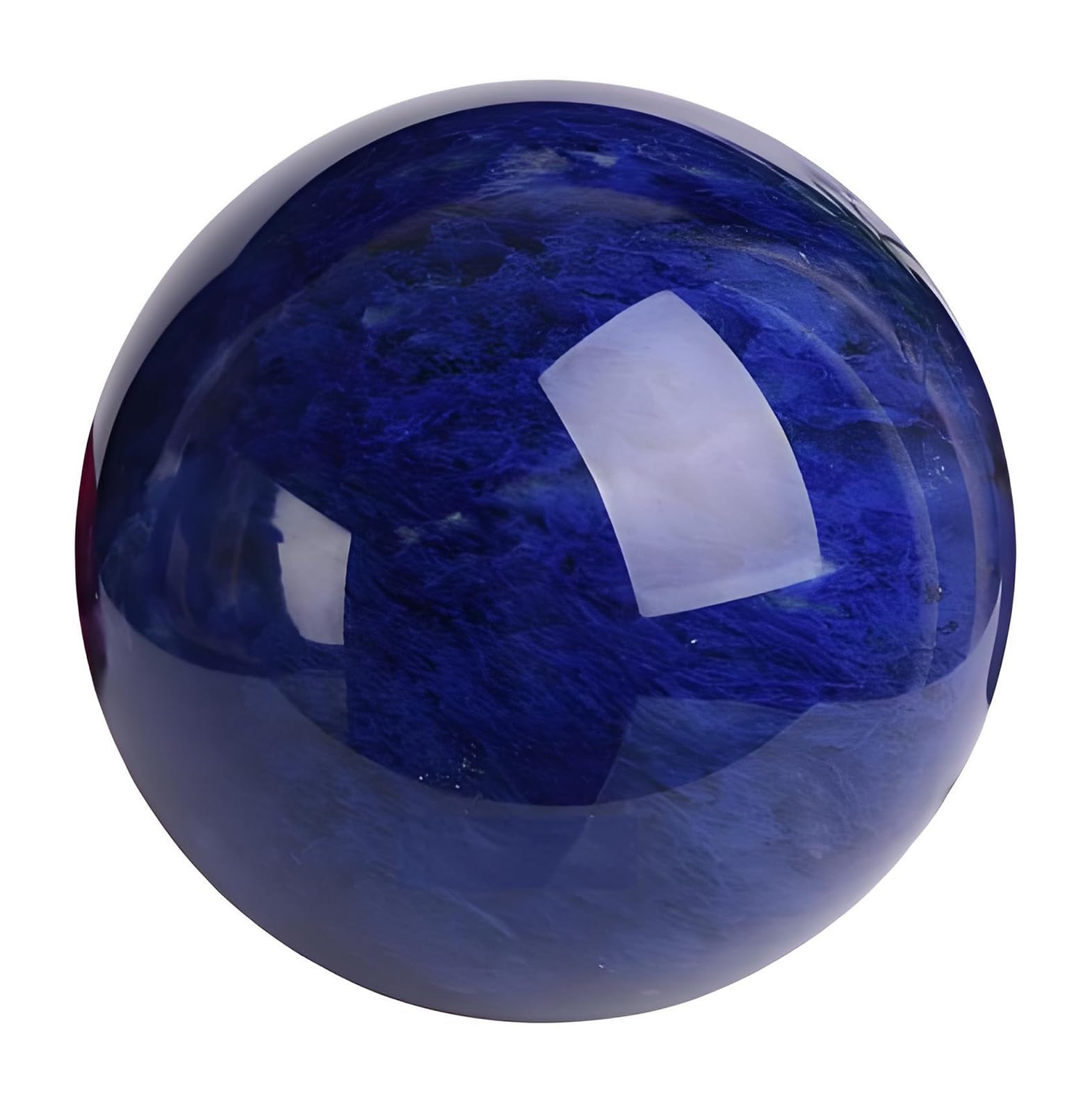 YLQUXEUV Melting Blue Crystal Quartz Ball Statue Stone Ornament for Healing/Divination/Home FengShui Decoration,140mm/5.5in