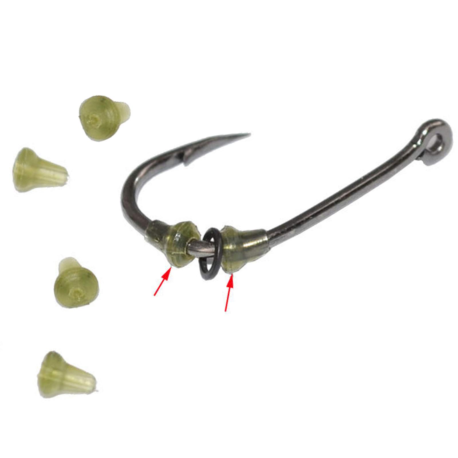 Perfeclan 100 Piezas de Paradas de Cebo de Pesca con tapón de Bobber de Pesca para Accesorios de Aparejos de Pesca