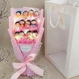 PERRONEオリジナル手作ドラえもんの花束 まる子ちゃんの花束 漫画の花束透明ハンドバッグ ギフトボックス包装誕生日卒業ギフト 第一選択のギフト-D