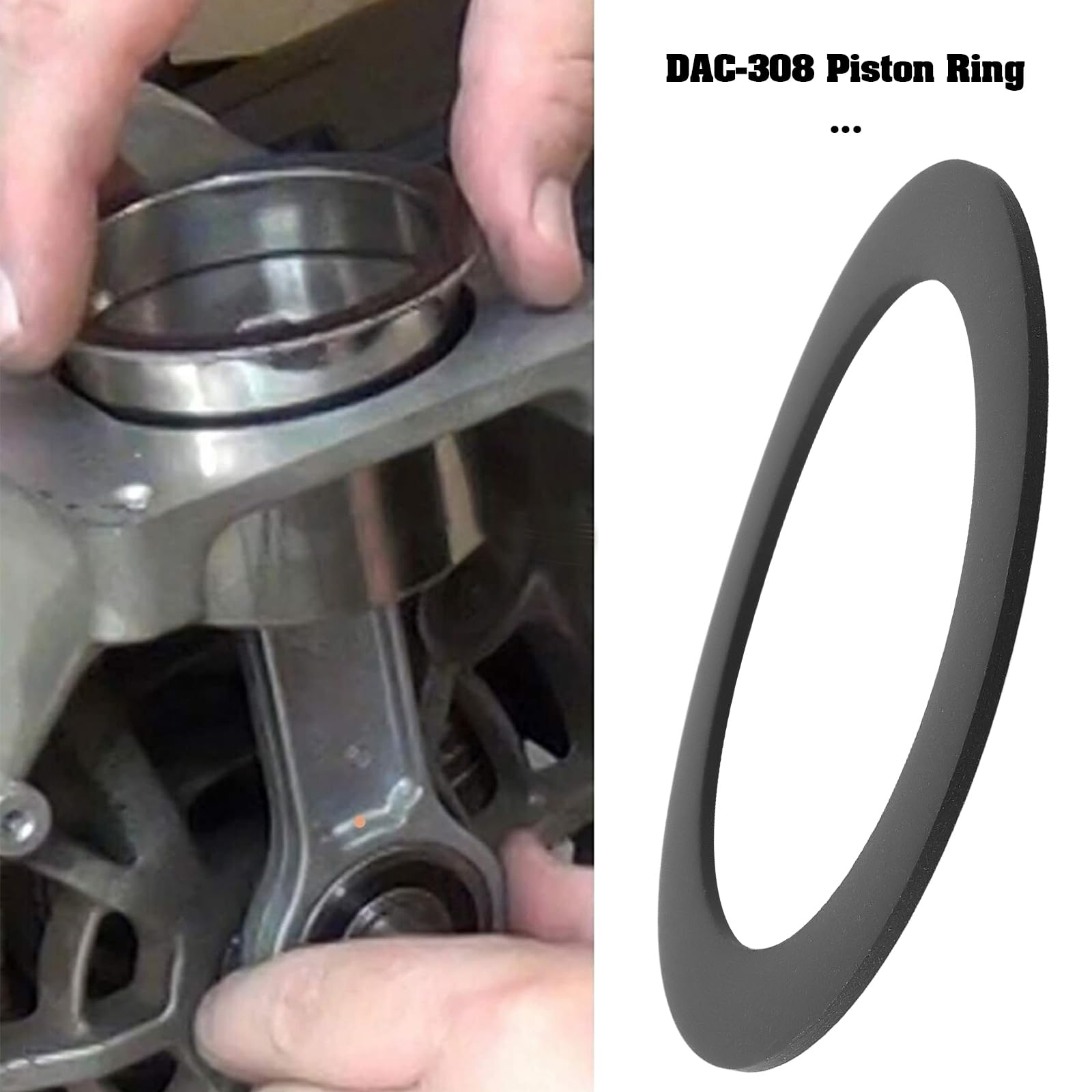 LT Easiyl 2pcs DAC-308 Piston Ring Compatible with Craftsman Air Compressor CAC-248-2 KK-4835 KK-5081 A02743 - Image 2