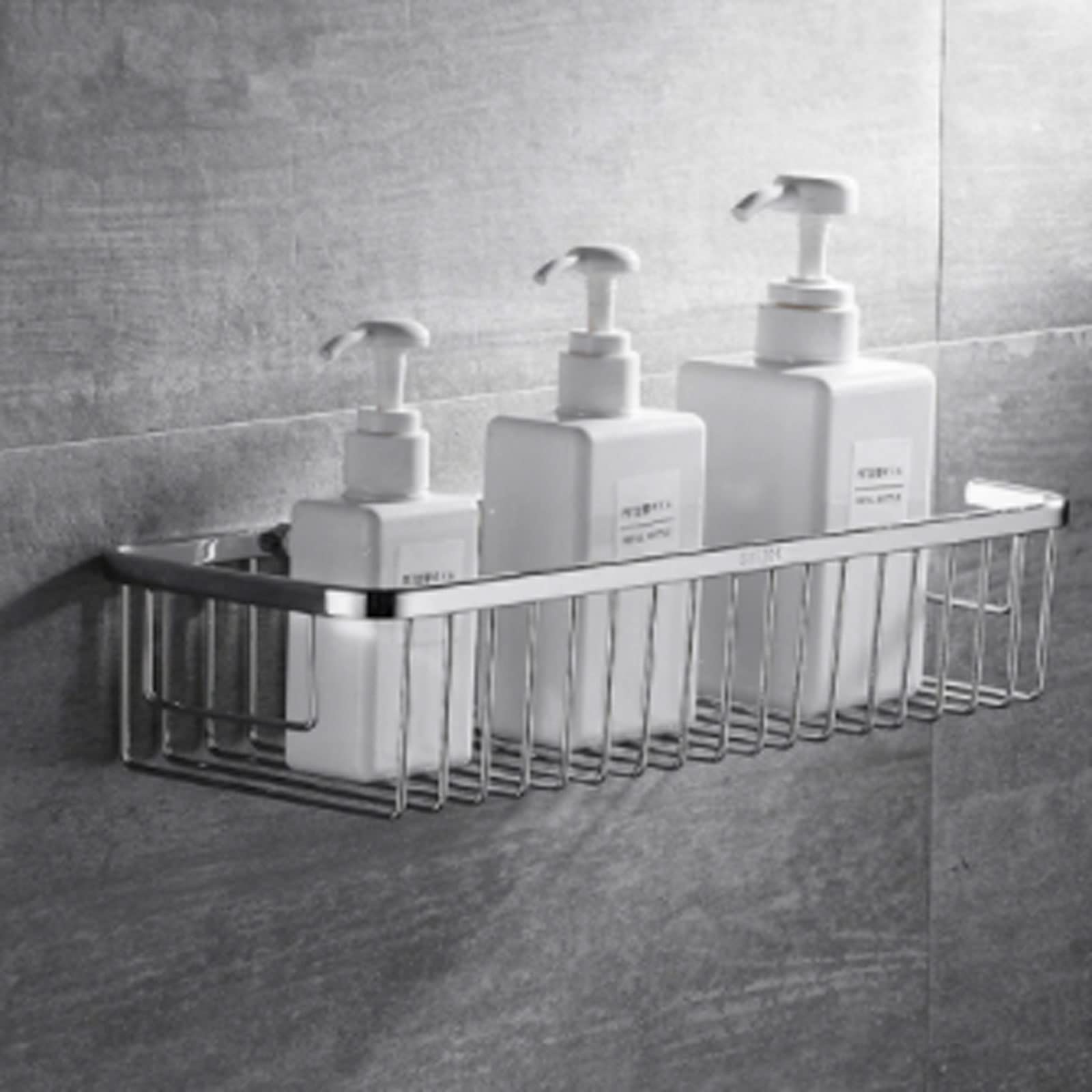 XTYPE Cesta de baño montada en la pared 304 de acero inoxidable para ducha Caddy Estante de almacenamiento para champú Jabonera