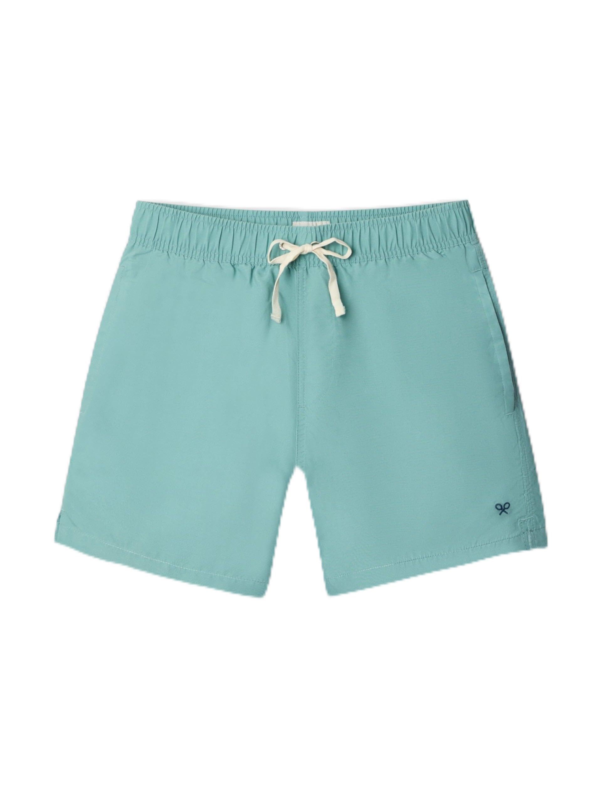 SILBON Plain Swimsuit, Aqua Blue, XXL/3XL
