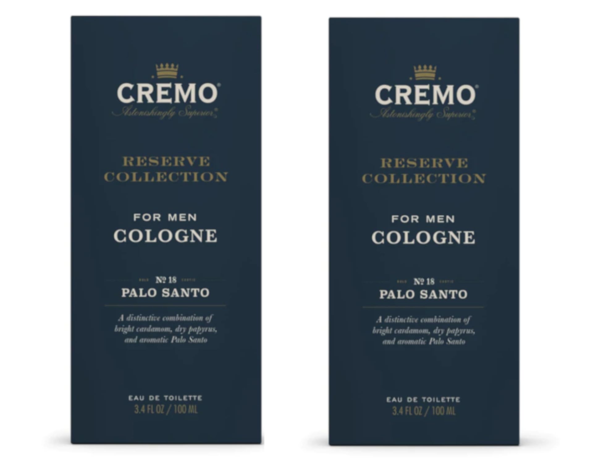 Cremo Cologne for Men Reserve Collection Bold Exotic No. 18 Palo Santo, 3.4 fl oz (Pack of 2)