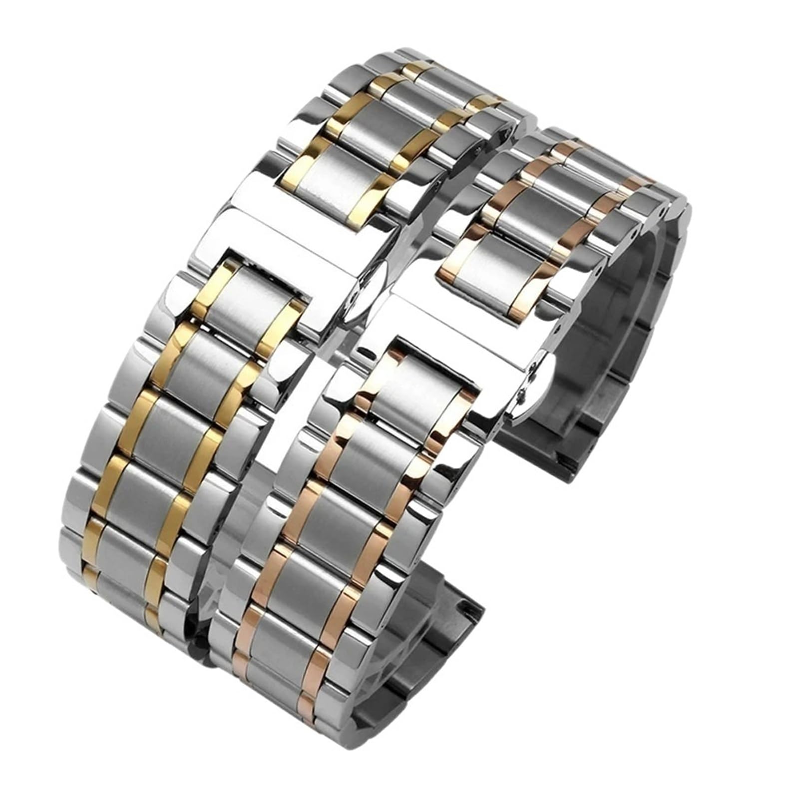 LUGEMA Bracelets De Montre En Acier Inoxydable 12 Mm 14 Mm 15 Mm 16 Mm 17 Mm 18 Mm 20 Mm 21 Mm 22 Mm 23 Mm Bracelet En Métal Or Rose