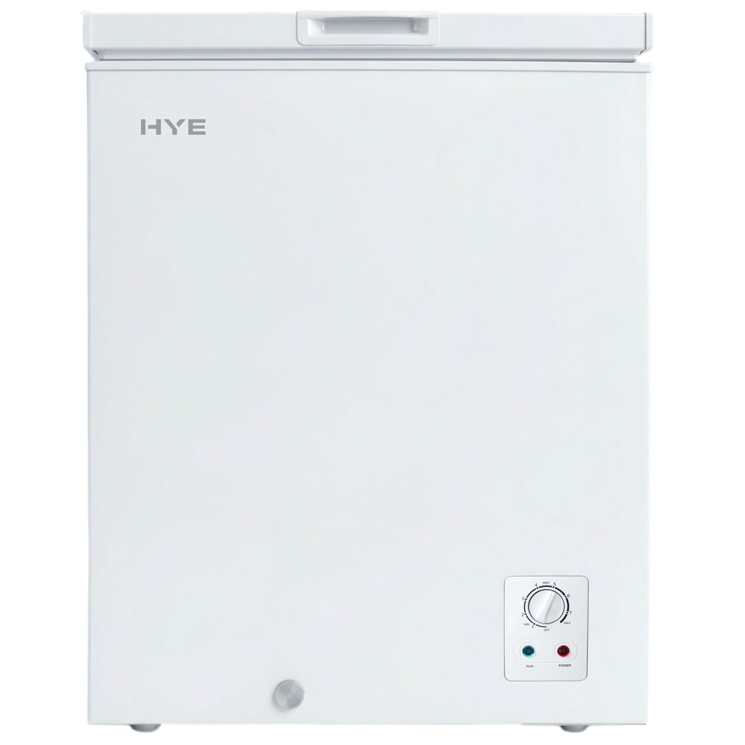 HYE Chest Freezer - 96L Freezer, Quiet 42 dB Operation, Mechanical Temperature Control, Freestanding Design, White, Suitable For Garages & Outbuildings - RF01CF96W24 — view 10