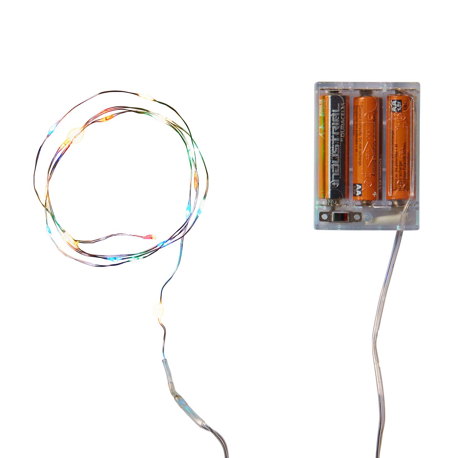 Lights4fun 10x 20er LED Draht Micro Lichterkette bunt Batteriebetrieb