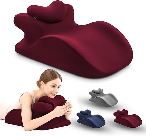 Almohada de cuña de espuma viscoelástica para adultos, almohada ergonómica de lectura y cuña de cama para dormir, soporte de espalda, reflujo ácido