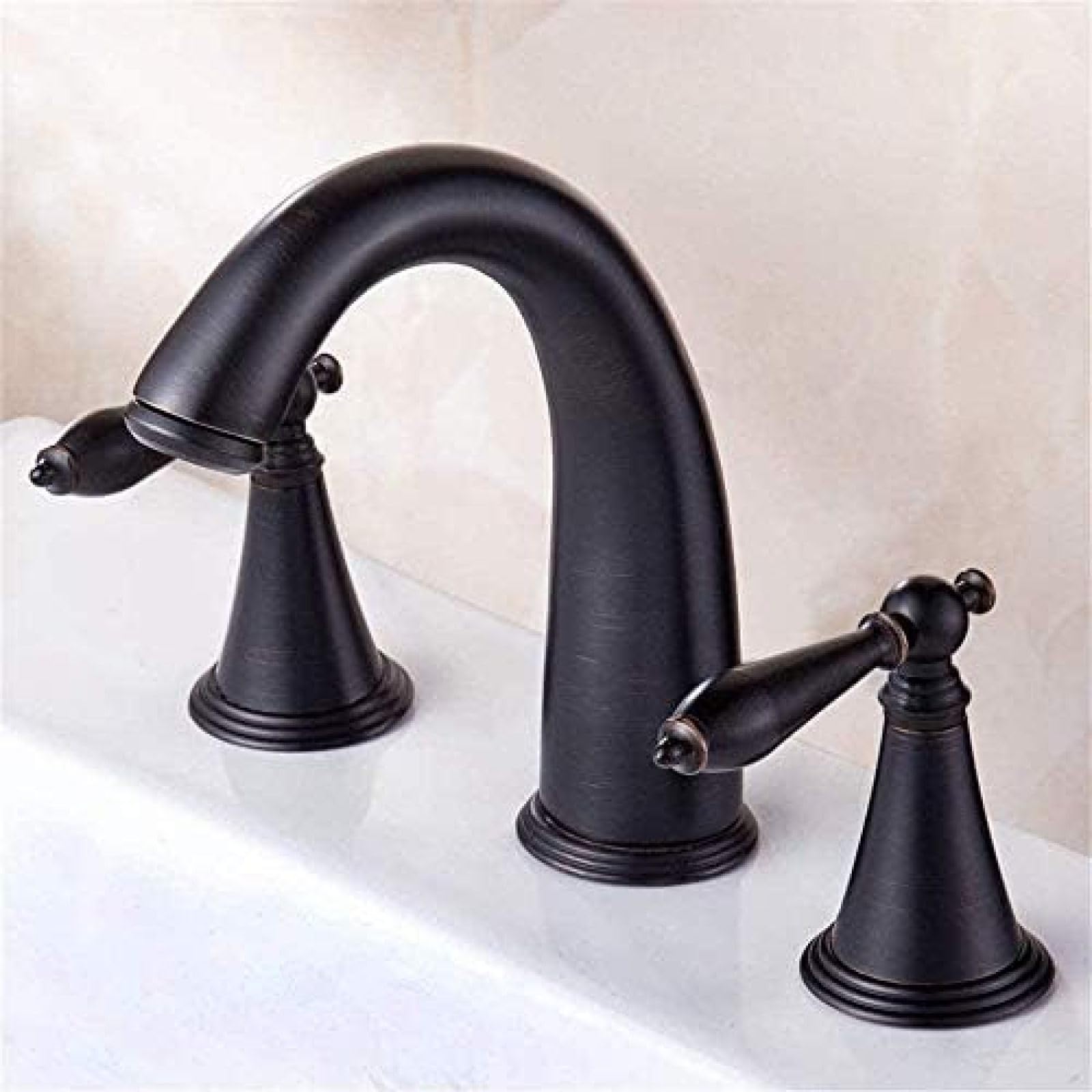 GLJTUO Faucet, Faucet Basin Faucet Antique Brass Black Deck Bath Faucet Handheld Shower Shower Bathtub Faucet Set Faucet