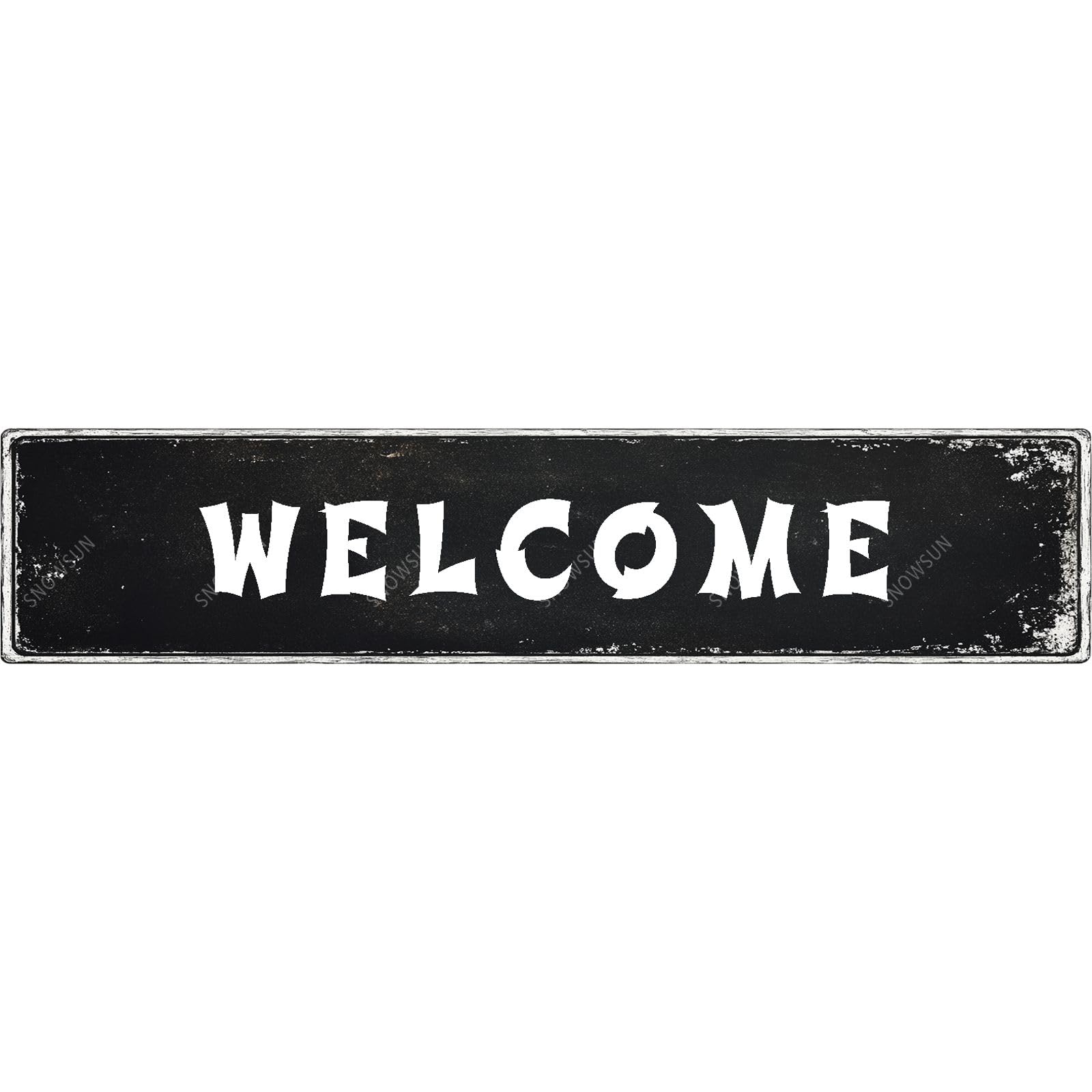 Welcome Tin Sign Funny Vintage Street Sign Wall Decor for Home Farmhouse Bar Cafe Fence Yard Decor 4x16 Inch