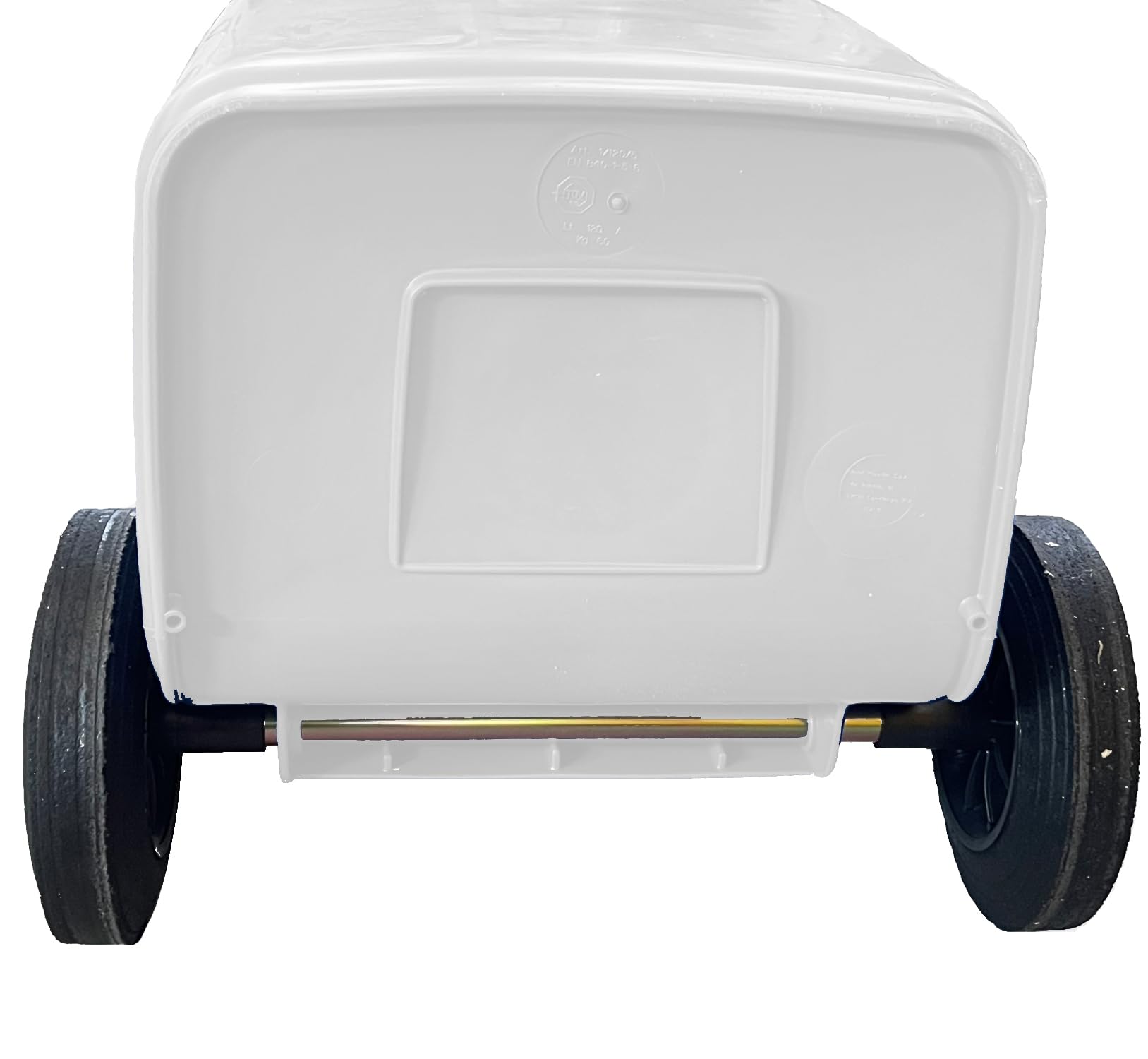 Mobil Plastic – Poubelle Tri Sélectif 120L avec Couvercle et Roues – Conteneur Déchets Extérieur en Plastique PEHD Résistant – Blanc – Certifiée Norme UNI EN 840