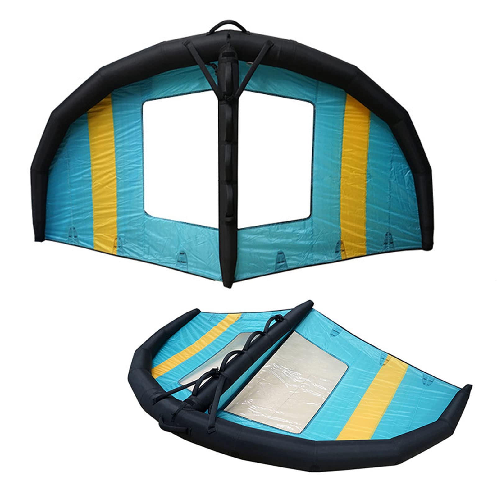 PEIXEN Feuille d'Aile de Planche à Voile Portative, Kitesurf Gonflable, Aile Volante d'Eau et de Neige 3m² Noir