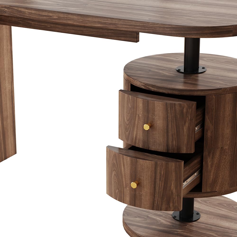 Vicco Schreibtisch Lara, Eiche rustikal, 120 x 50 cm