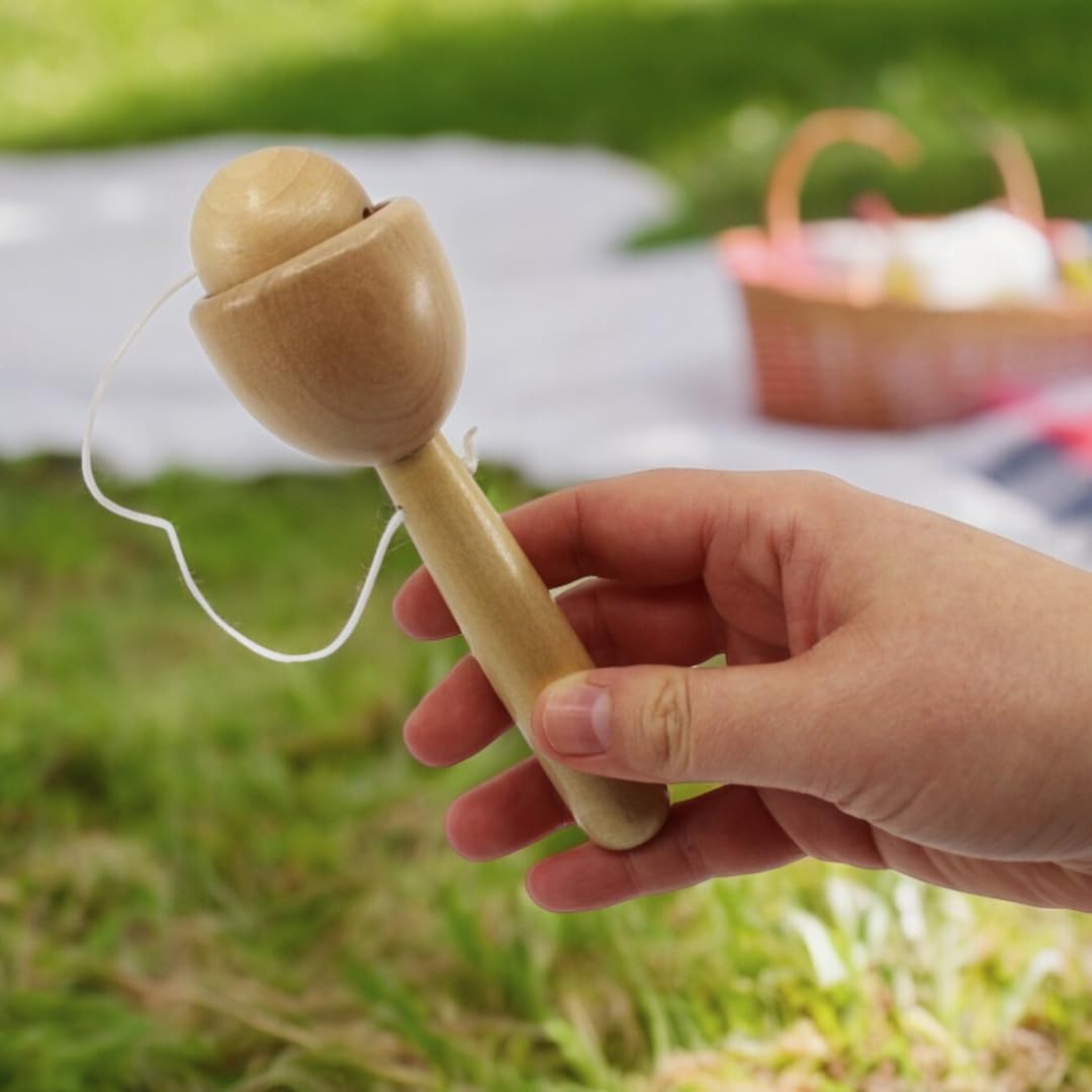 House Of Marbles Traditional Natural Wooden Cup & Ball Toy