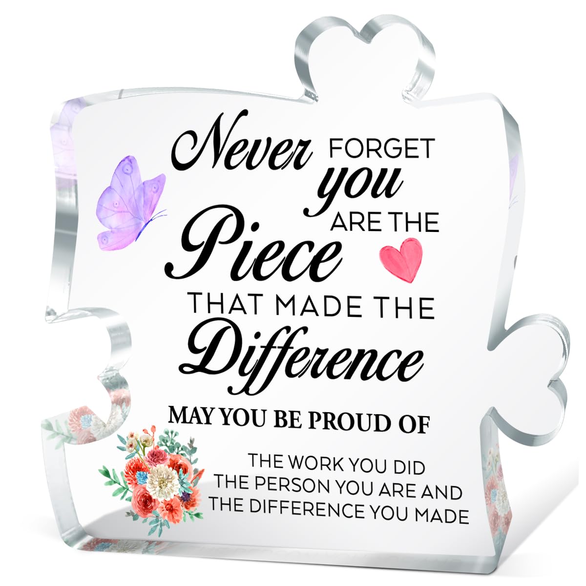 Thank You Gifts for Women,Appreciation Gifts for Coworker Employee Friend,Goodbye Gift Going Away Gift,You Are the Piece That Made The Difference