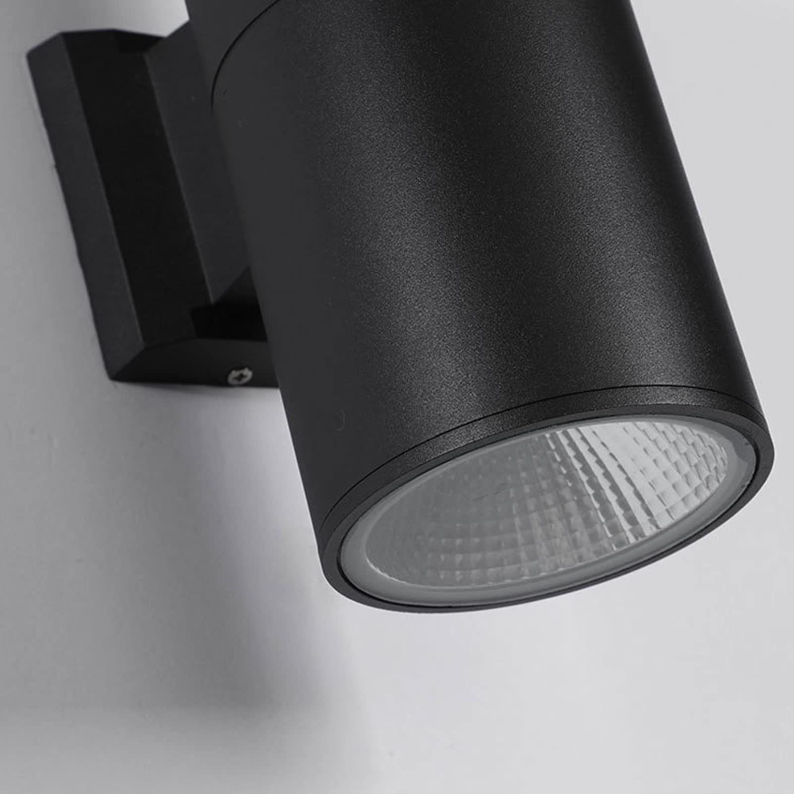 Nowoczesne zewnętrzne cylindryczne kinkiety ścienne w górę iw dół, ganek, patio, wodoodporne aluminiowe światło ścienne IP65 na zewnątrz, do domu, patio, ogrodu, garażu, drzwi, ganku, korty