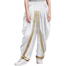 DINORMIN Kids Boys Traditional Indian Dhoti Pants 6-16 Years Draped Baggy Hippie Yoga Trousers Theme Party Costume