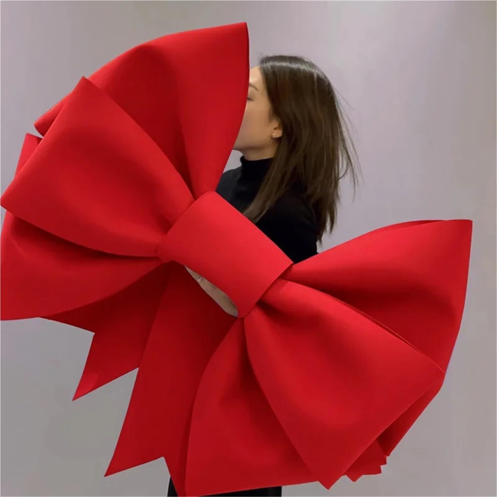 Grand Nœuds Satin Matériel de Bricolage nœud Papillon EVA 75 100CM, Accessoire décoration for Arc Mariage, fête d'anniversaire(Red,100CM)