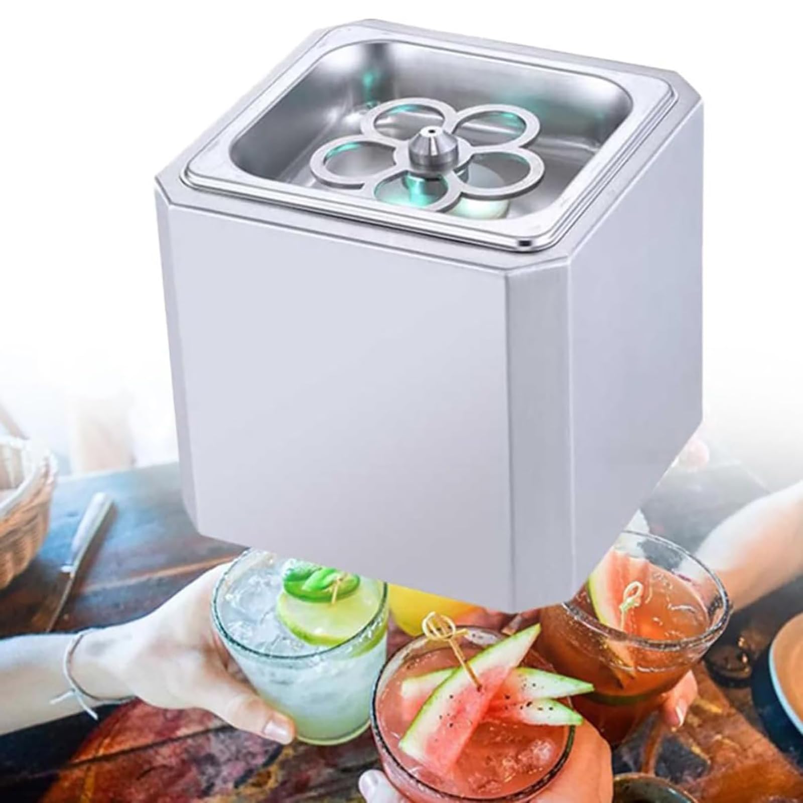 oiakus Co2 Glass Froster, Glass Chiller for Cups and Glasses, Instant Drink Chiller for Cocktail, Beer, Mixed Drinks, Wine – Glass Chiller for Bar, Restaurant, Kitchen