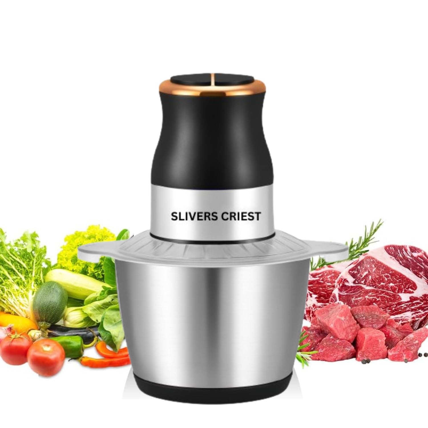 BIYALI 3L Electric Food Processor – 500W High Efficiency Motor, 4 Sharp Blades, 2-Speed Setting, Anti-Slip Base & Large Bowl – Best for Meat, Onion, Garlic, Baby Food & More-image-49