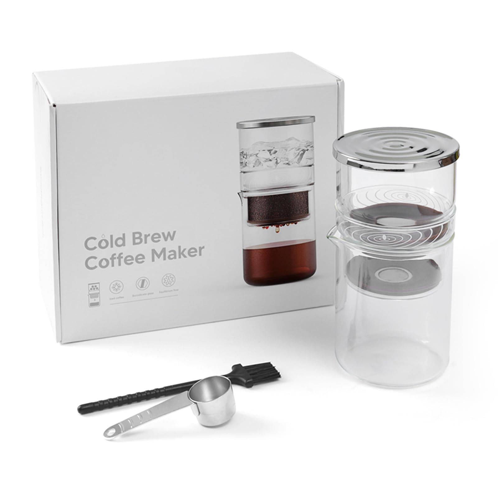 300ml Borosilicate Glass Cold Brew Coffee Maker Dripper per Uso