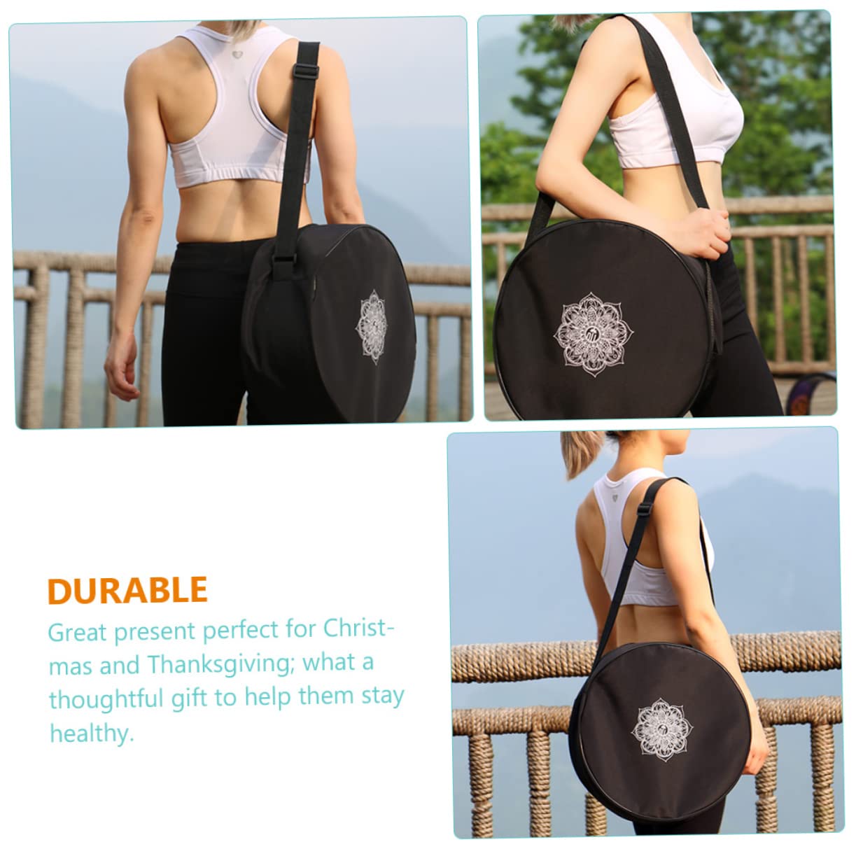 Happyyami 2stücke Yoga Aufbewahrungstasche Große Kapazität Sportzubehör Yoga Block Tasche Rückroller Organisator Tragegurt Für Yogazubehör