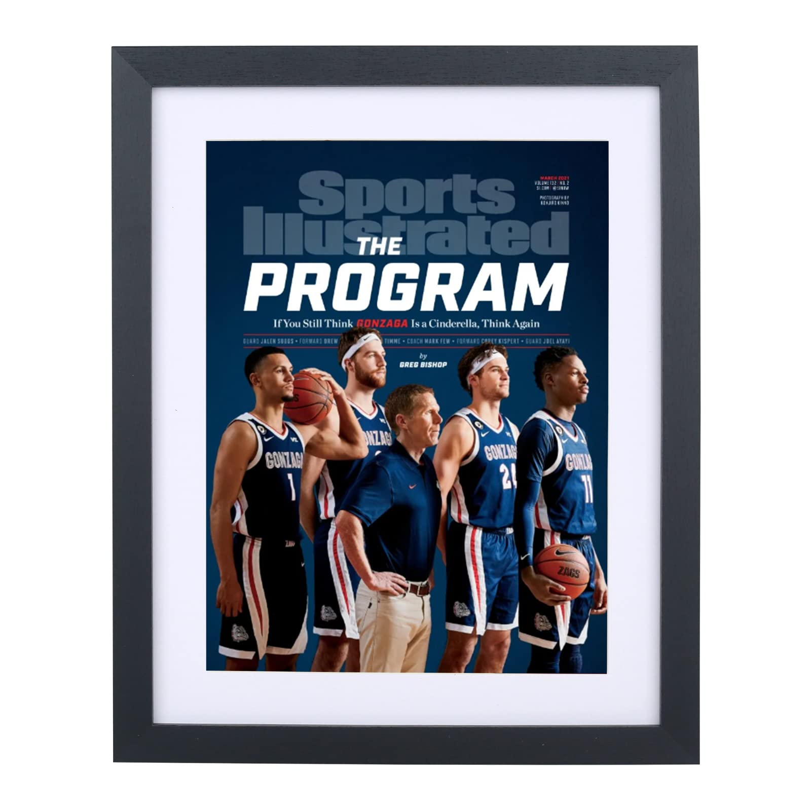 Mxtallup 10.5x12.5 Magazine Frame for the Wall,Displays Magazines Measuring 10 1/2 by 12 1/2 inches with White Mat (Measure Your Magazine)(Z105125W)