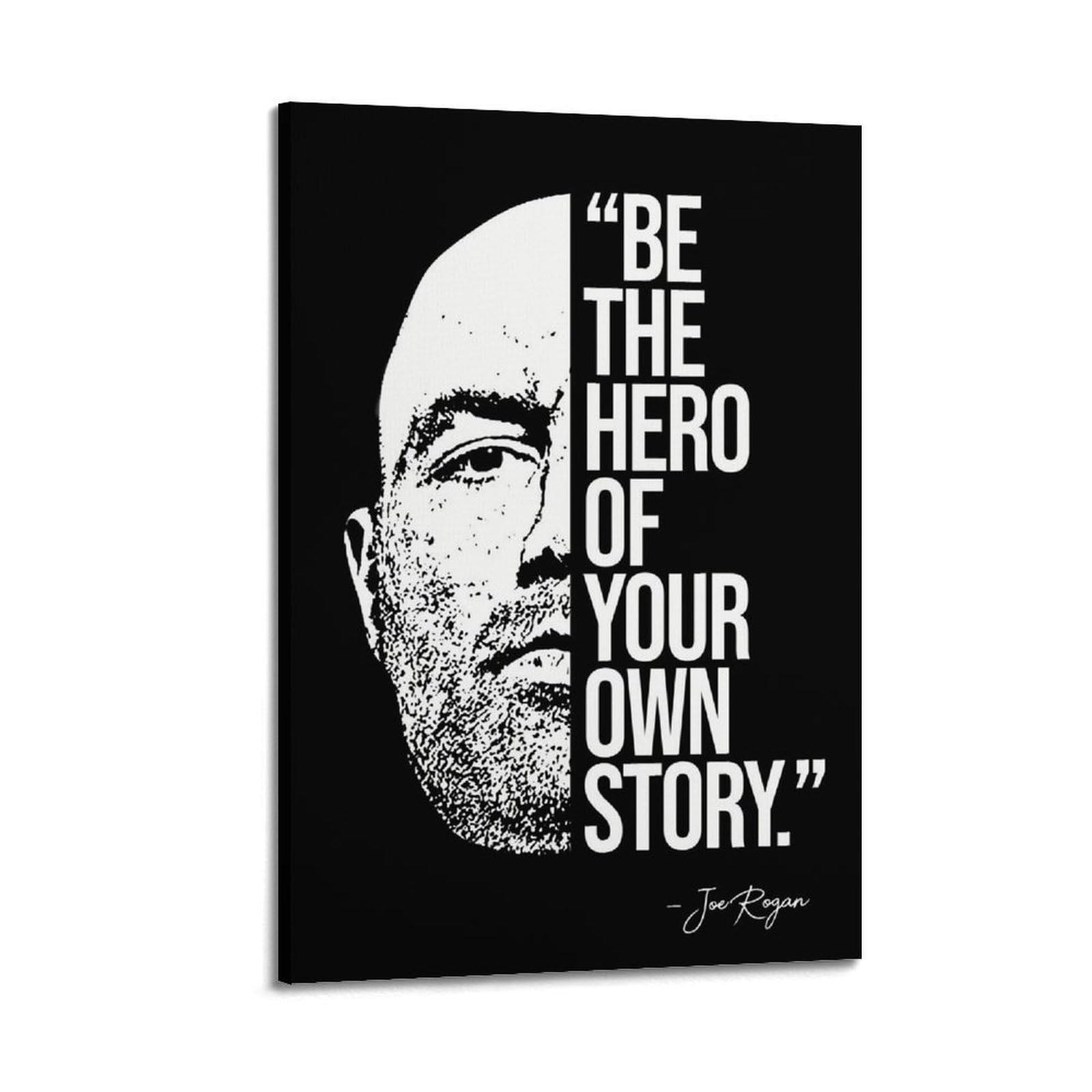 SUDANGDIANZI Motivational Poster Office Joe Rogan Jre Quotes Quote Canvas Poster And Wall Art Modern Family Bedroom Gym Office Decor Gift 20x30inch(50x75cm) Frame-style